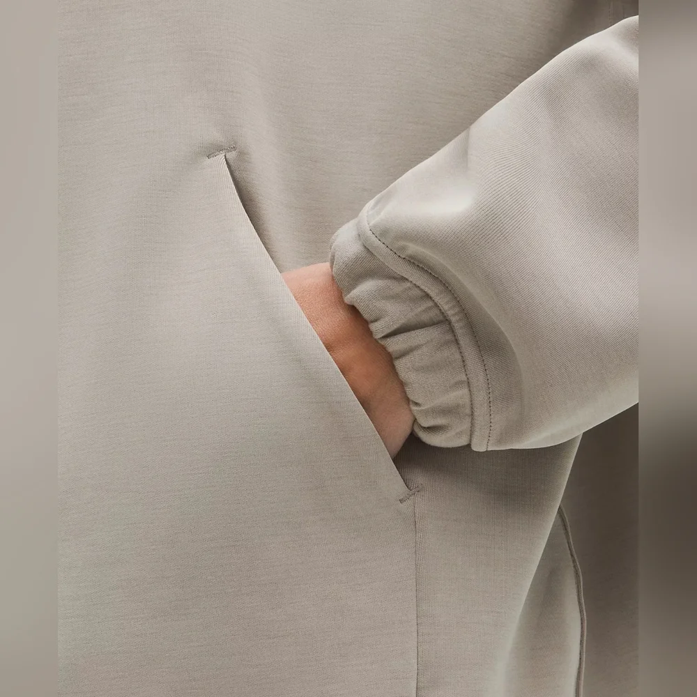 Lululemon Softstreme Half-Zip Long Warm Ash Grey Size Large - Picture 5 of 8